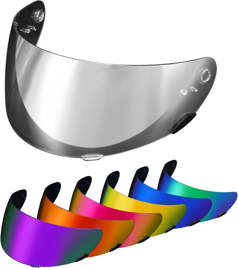 psler Qualifier Visor- Qualifier DLX Helmet Visor Motorcycle Face Shield Accessories Replacement for Bell Qualifier/Star/Vortex/RS-1/Revolver,Transparent Silver - Image 1